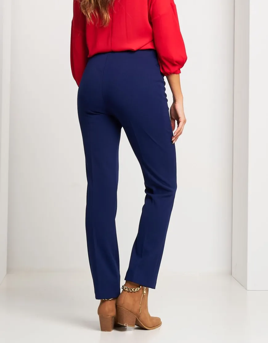 Pantalone in bistretch blu