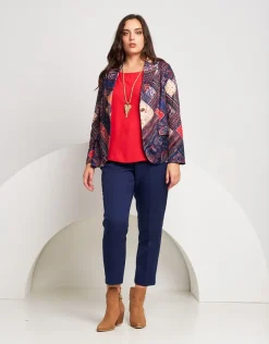Pantalone in bistretch blu