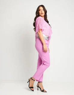 Pantalone in bistretch con elastico
