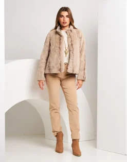 Pantalone in cotone con ricamo e tasche