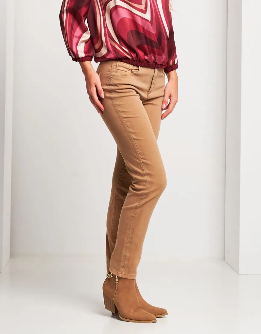Pantalone in cotone con ricamo