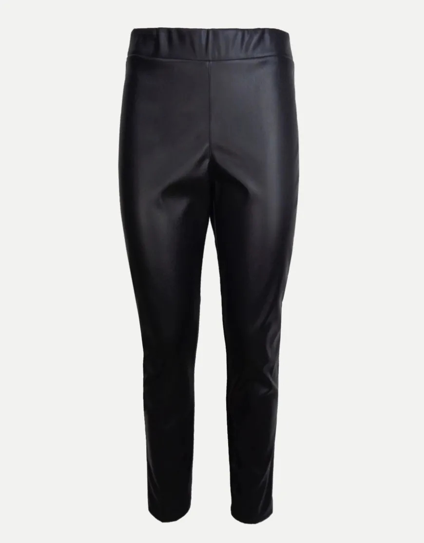 Pantalone in ecopelle con elastico