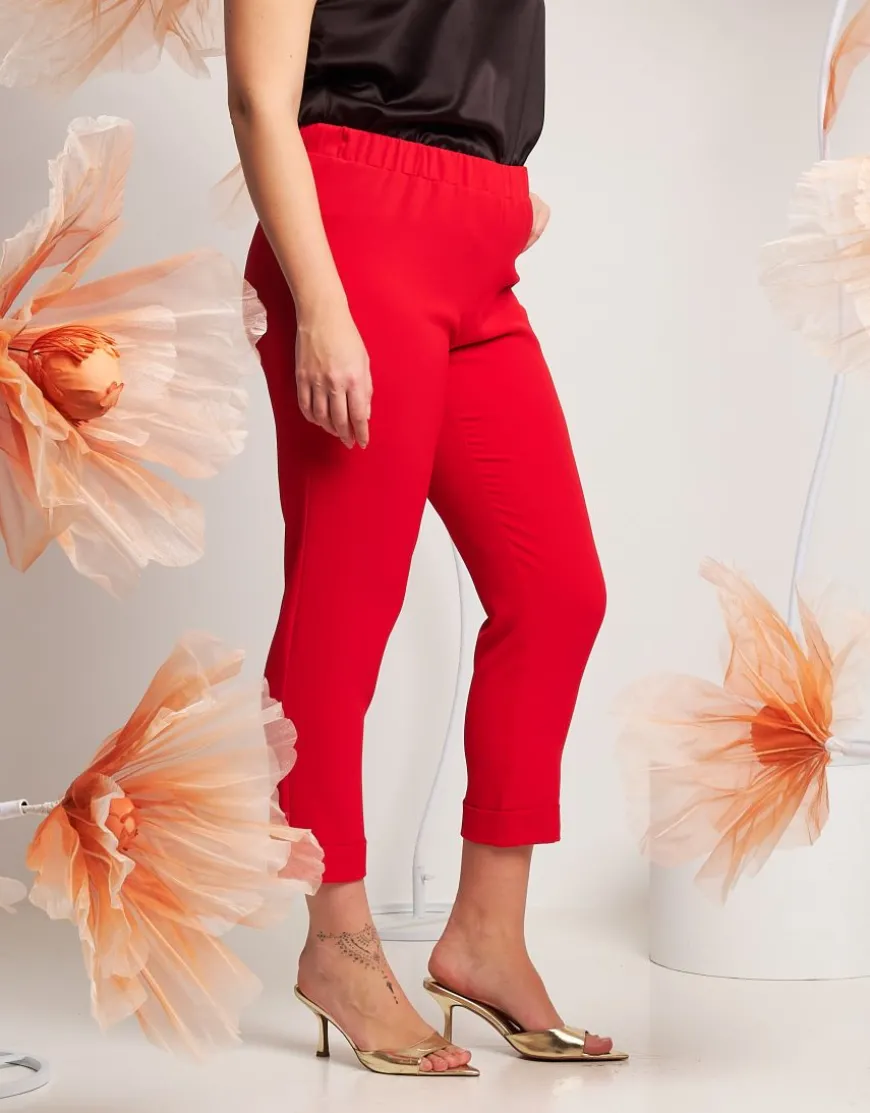 Pantalone in fluido con elastico