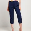 Pantalone in fluido cropped
