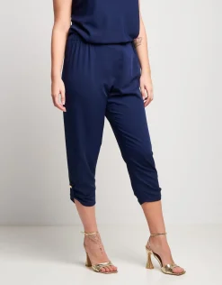 Pantalone in fluido cropped