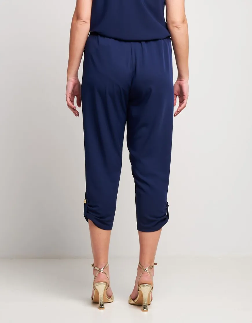 Pantalone in fluido cropped