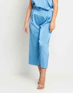 Pantalone in raso con elastico