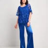 Pantalone in raso con zip e bottone