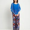 Pantalone in raso fantasia con elastico