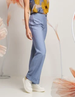 Pantalone in viscosa effetto mosso