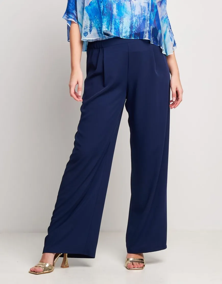 Pantalone largo blu notte