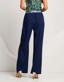 Pantalone largo blu notte