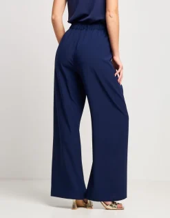 Pantalone largo blu notte