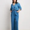Pantalone largo con elastico e tasche