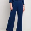 Pantalone largo con elastico in vita