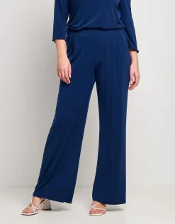 Pantalone largo con elastico in vita