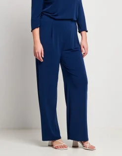 Pantalone largo con elastico in vita