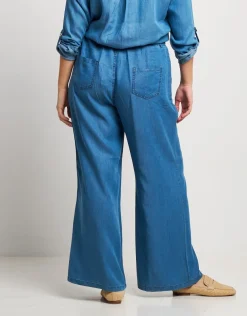 Pantalone largo con elastico e tasche