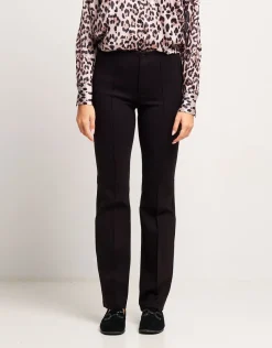 Pantalone largo con impuntura