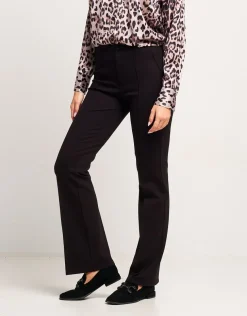 Pantalone largo con impuntura