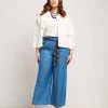 Pantalone largo in denim con tasche