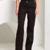 Pantalone palazzo con spacchi e bottoni