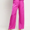 Pantalone palazzo in raso con elastico