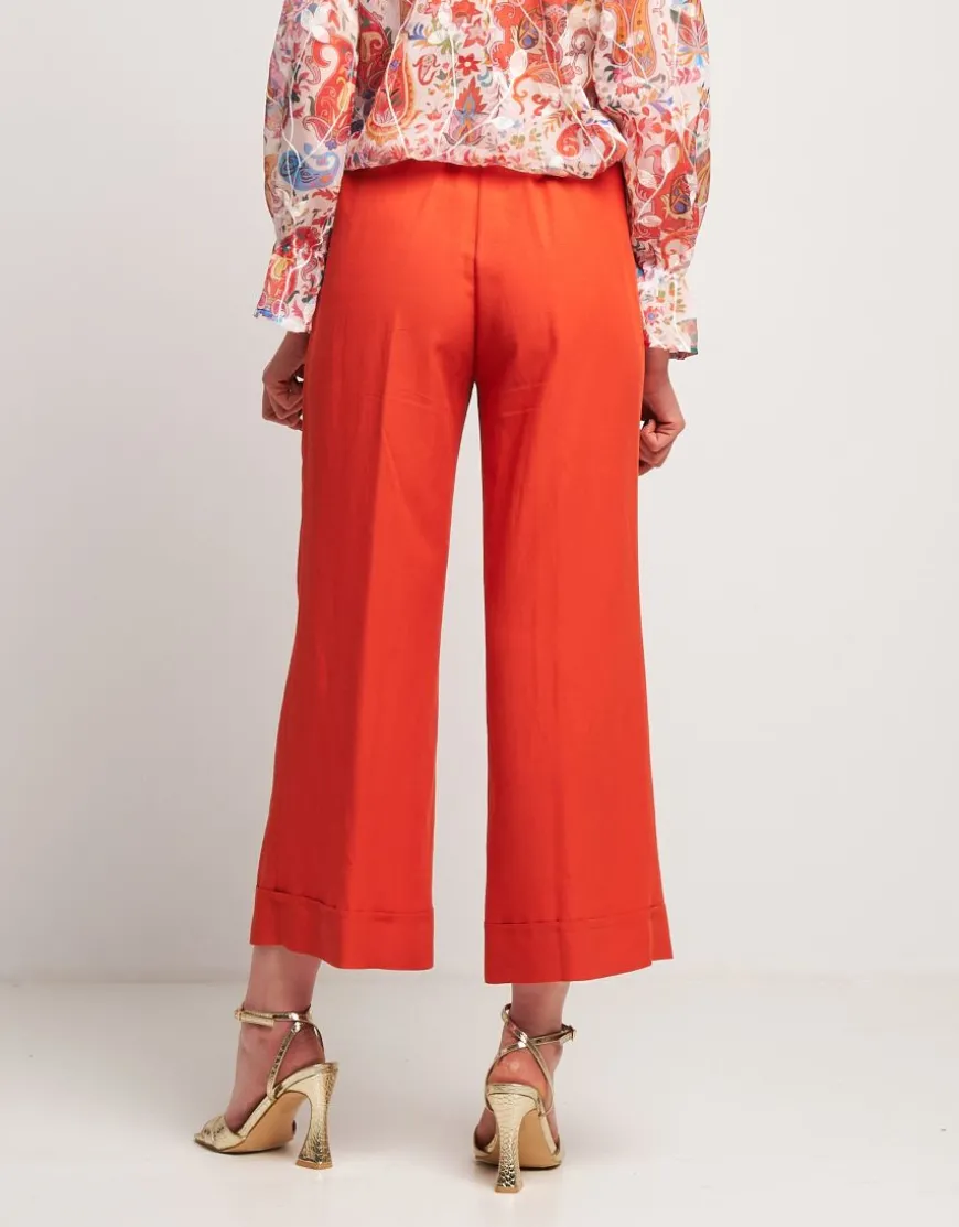 Pantalone paprika misto lino