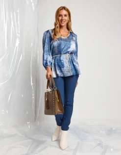 Pantalone skinny con elastico in vita