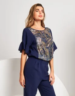 Ponchetto con elastico e paillettes