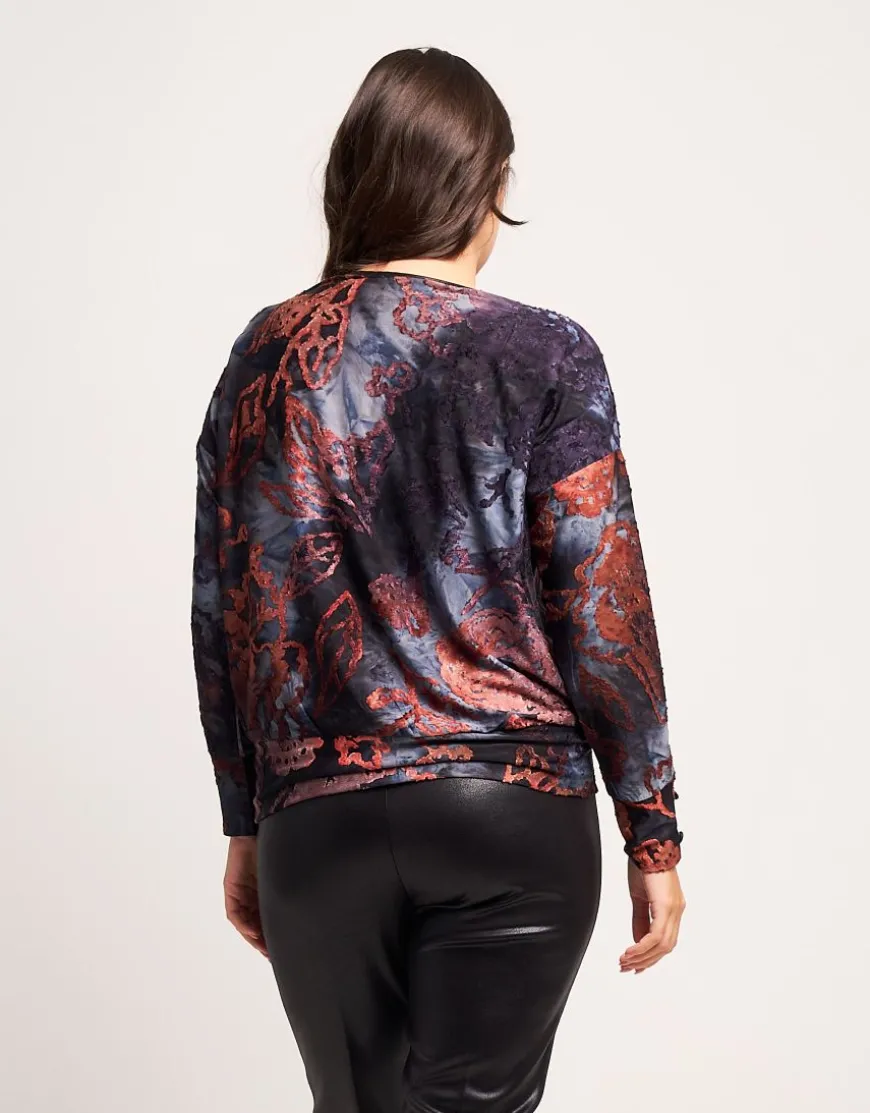 Ponchetto in dévoré con accessorio