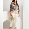 Poncho animalier con paillettes