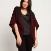Poncho aperto con frange