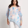 Poncho asimmetrico con top e paillettes