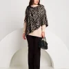 Poncho con pattern animalier