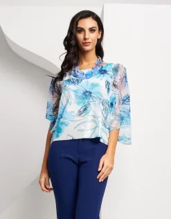 Poncho fantasia cielo con paillettes