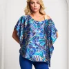 Poncho fantasia con spallina oro