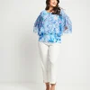Poncho georgette fantasia con fondo in paillettes