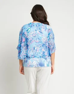 Poncho georgette fantasia con fondo in paillettes
