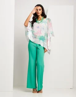 Poncho in georgette fantasia