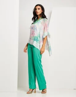 Poncho in georgette fantasia