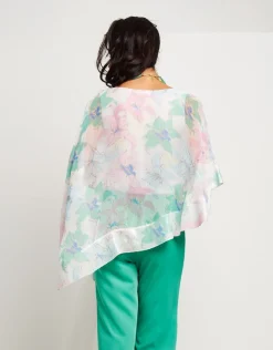 Poncho in georgette fantasia