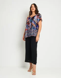 Poncho in raso con spallina in paillettes