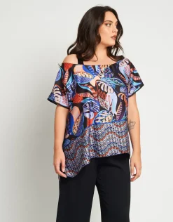 Poncho in raso con spallina in paillettes