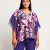 Poncho in raso con tulle