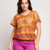 Poncho in rete multicolor