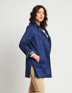 Spolverino in ecosuede con dettaglio