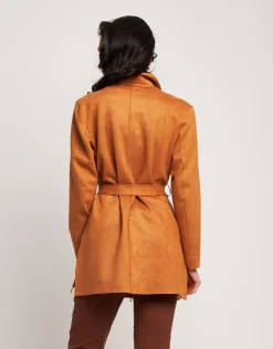 Spolverino in ecosuede cuoio