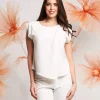 Top asimmetrico con pieghe