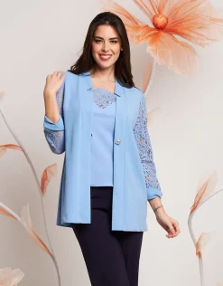 Top con inserto in pizzo